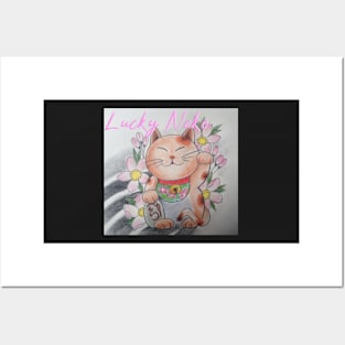 lucky cat Posters and Art